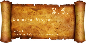 Wechsler Vivien névjegykártya